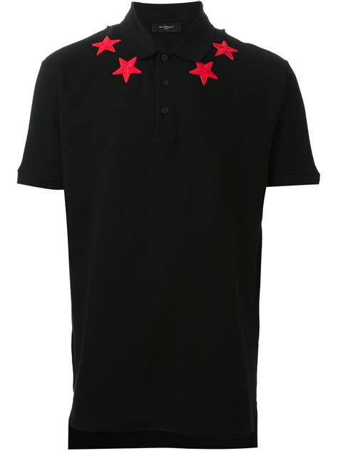 givenchy stars polo|givenchy embroidered polo shirt.